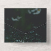 Elegante grüne Sonnenblumen Blumen Sommer Hochzeit All In One Einladung (Rückseite)