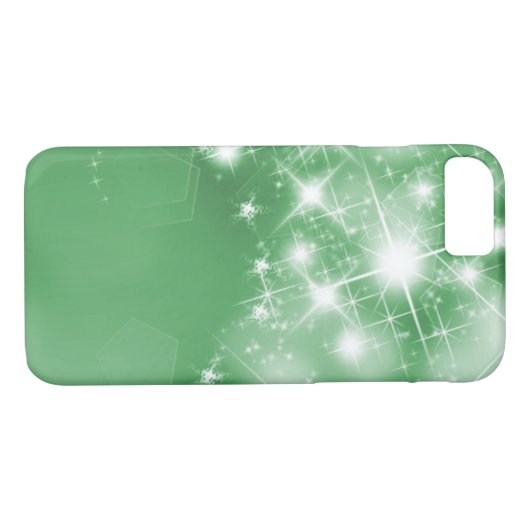 Elegante Grüne Sparkle Imitate Case-Mate iPhone Hülle (Rückseite (Horizontal))