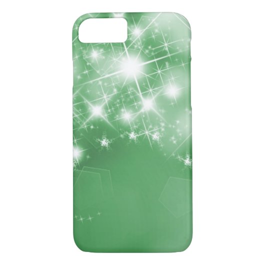 Elegante Grüne Sparkle Imitate Case-Mate iPhone Hülle (Rückseite)