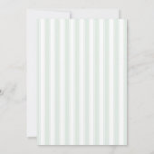 Elegante grüne Streifen Einladung (Rückseite)