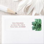 Elegante grüne Sukkulente Rücksendeadresse (Insitu)