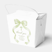 Elegante Grüne Taufe Geschenkschachtel (Rückseite)