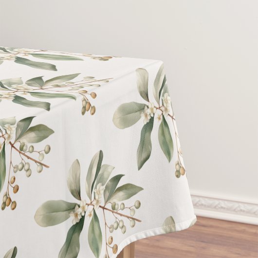 Elegante grüne Tischdecke
