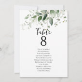 Elegante, grüne Tischnummer (Vorderseite)