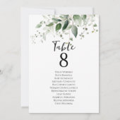 Elegante, grüne Tischnummer (Rückseite)