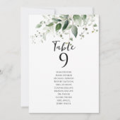 Elegante, grüne Tischnummer (Vorderseite)