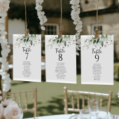 Elegante, grüne Tischnummer