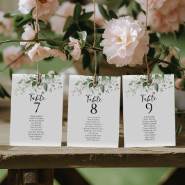 Elegante, grüne Tischnummer