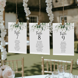 Elegante, grüne Tischnummer