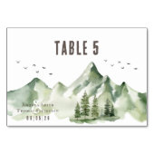 Elegante, grüne Tischnummer (Rückseite)