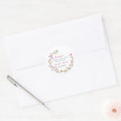 Elegante Grüne Tree Blätter Custom Wedding Runder Aufkleber (Umschlag)