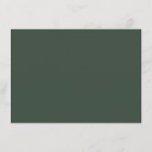 Elegante grüne Typografie Begleitkarte (Rückseite)