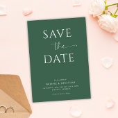 Elegante grüne Typografie Moderne Minimalistische  Save The Date