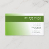 Elegante grüne Umwelt - Natur schützt moderne Visitenkarte (Rückseite)