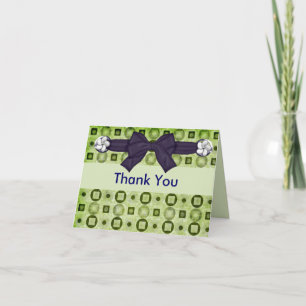 Elegante grüne und marineblaue Dankeskarten Dankeskarte