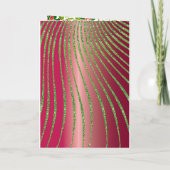 Elegante grüne und rote Weihnachtskarte Feiertagskarte (Rückseite)