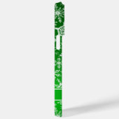 Elegante grüne und weiße Schneeflocken Weihnachten Case-Mate iPhone Hülle (Rückseite / Rechts)