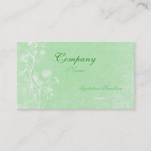 Elegante grüne und weiße Visitenkarte-Schablone Visitenkarte