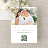 Elegante grüne verzierte Rahmen 2 Foto QR-Code Hoc Save The Date