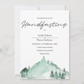 Elegante grüne Waldberge Einfache Handhabung Einladung (Vorderseite)