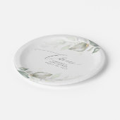 Elegante Grüne Wasserfarbe Dreamy Baby Dusche Pappteller (Schrägansicht)