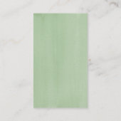 Elegante grüne Wasserfarbe Rustikale Vegetation Visitenkarte (Rückseite)