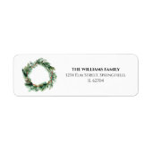 Elegante Grüne Weihnachtsfeiertage Rücksendeadress (Vorne)