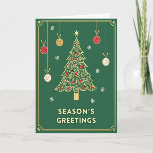Elegante grüne Weihnachtskarte Karte