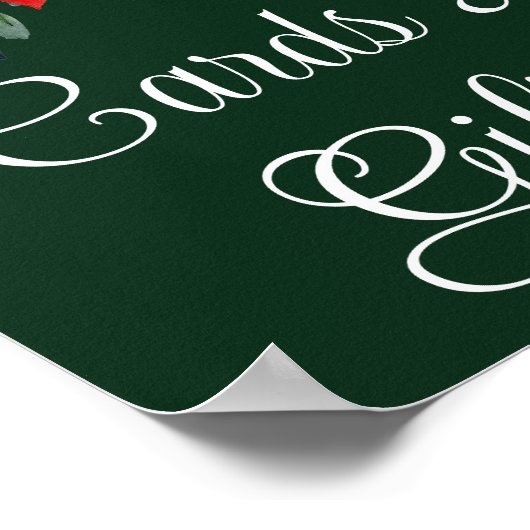 Elegante Grüne Weihnachtskarten Poster (Ecke)