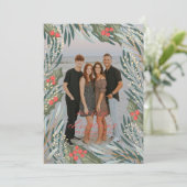 Elegante Grüne Weihnachtsrahmen Weihnachtskarte Feiertagskarte (Stehend Vorderseite)