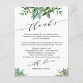 Elegante Grüne Weinroute im Grünen Begleitkarte (Rückseite)