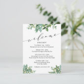 Elegante Grüne Weinroute im Grünen Begleitkarte (Stehend Vorderseite)