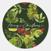 Elegante Grüne Weinroute Mendrisiotto Runder Aufkleber (Vorderseite)