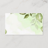 Elegante Grüne wünschend gut für Hochzeiten Begleitkarte (Rückseite)