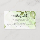 Elegante Grüne wünschend gut für Hochzeiten Begleitkarte (Vorderseite)