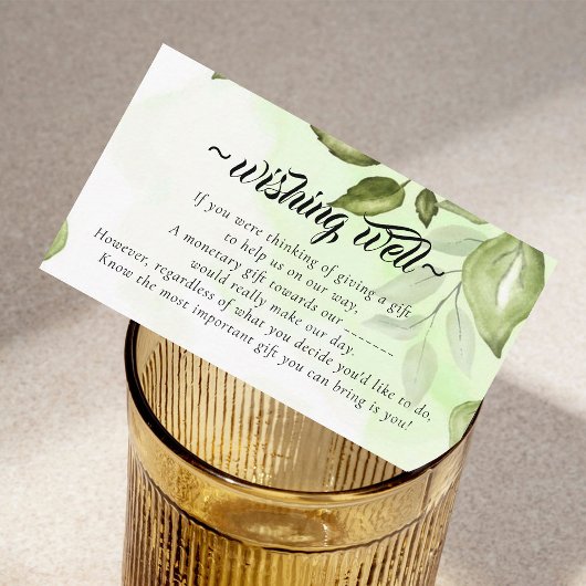 Elegante Grüne wünschend gut für Hochzeiten Begleitkarte