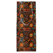 Elegante Grüne "Zeitlose Geschichte" Weinkultur un Geschenktüte Für Weinflaschen (Rückseite)