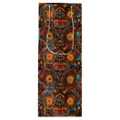 Elegante Grüne "Zeitlose Geschichte" Weinkultur un Geschenktüte Für Weinflaschen (Vorderseite)