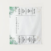 Elegante Grünflächen Blätter Flora Foto Stand Hint Wandteppich (Vorderseite)