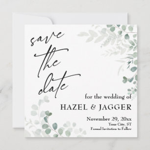 Elegante Grünflächen Einfache, zeitgenössische Typ Save The Date