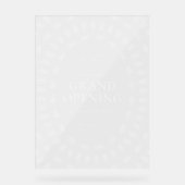 Elegante Grünflächen Transparente Akryllische Gesc Acrylschild (Vorderseite)