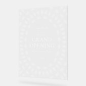 Elegante Grünflächen Transparente Akryllische Gesc Acrylschild (Winkel)