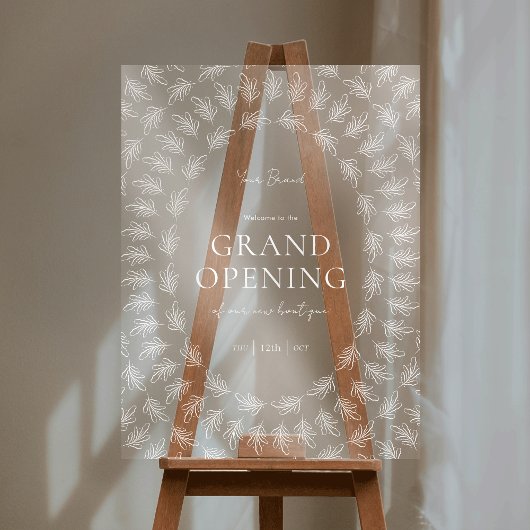 Elegante Grünflächen Transparente Akryllische Gesc Acrylschild