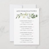 Elegante Grünflächen Unterkunft Eintrittskarte RSVP Karte (Vorderseite)