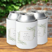 Elegante Grünfoliage Wedding Can Cooler Dosenkühler
