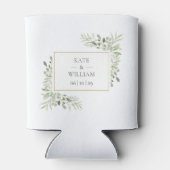 Elegante Grünfoliage Wedding Can Cooler Dosenkühler (Rückseite)