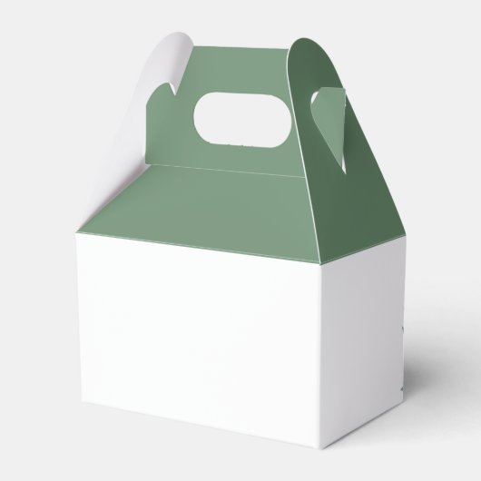 Elegante Grünfolien Geschenkschachtel (Rückseite)