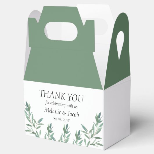 Elegante Grünfolien Geschenkschachtel (Geöffnet)