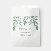 Elegante Grünfolien Geschenktütchen (Vorderseite)