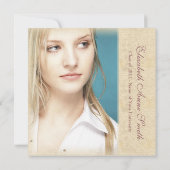 Elegante Grunge Graduation Party Einladungen (Rückseite)